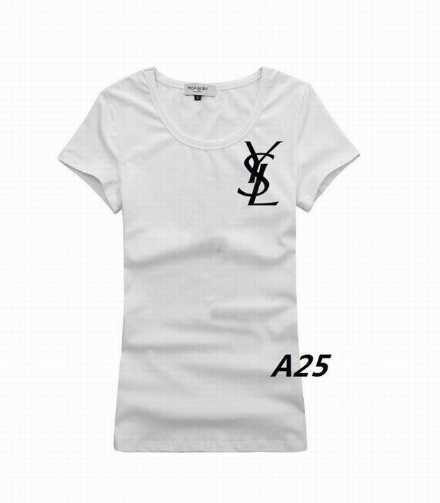 YSL short round collar T woman S-XL-023